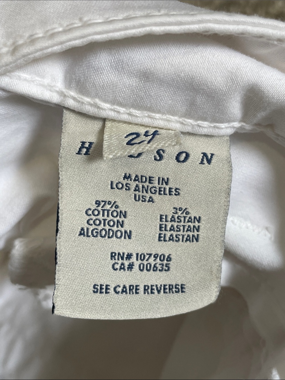 Hudson Jeans White Wide-Leg Flare Denim sz 24 - Picture 5 of 7